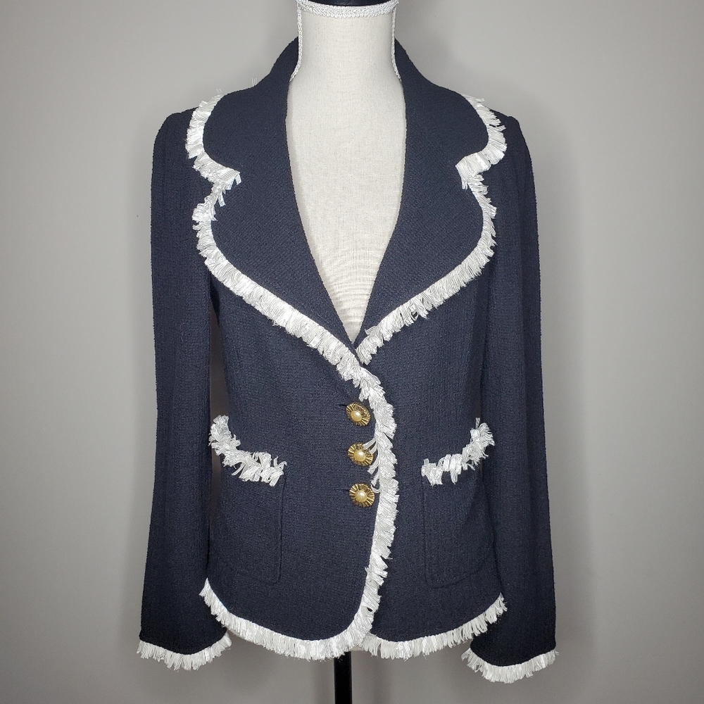 St. John Fringe Knit Blazer for Dog Shows